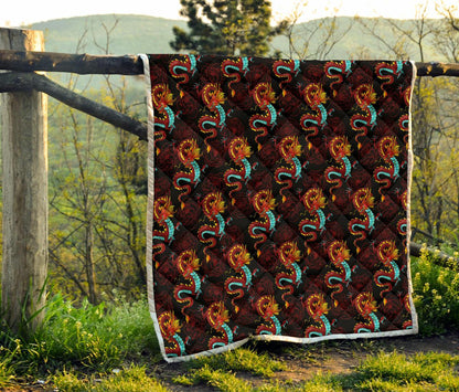 Chinese Dragons and Peonies Design Premium Quilt-JTAMIGO.COM