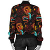 Chinese Dragons And Peonies Design Women Casual Bomber Jacket