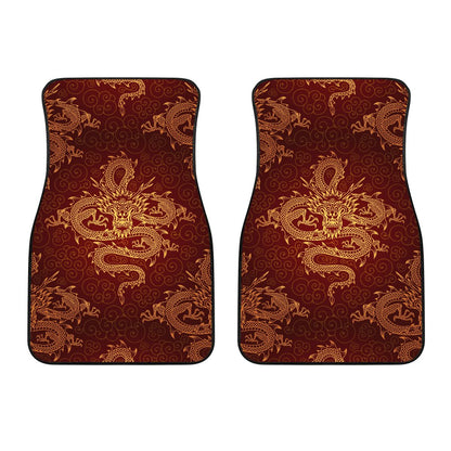 Chinese Dragons Gold Design Car Floor Mats