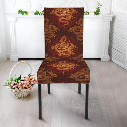 Chinese Dragons Gold Design Dinning Chair Slipper-JTAMIGO.COM