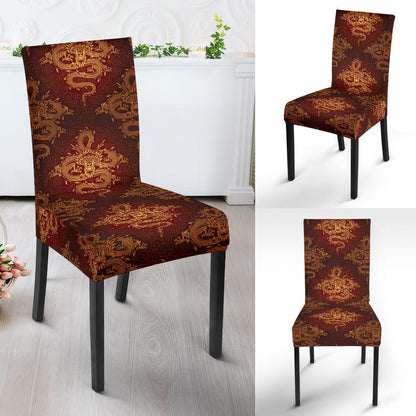 Chinese Dragons Gold Design Dinning Chair Slipper-JTAMIGO.COM