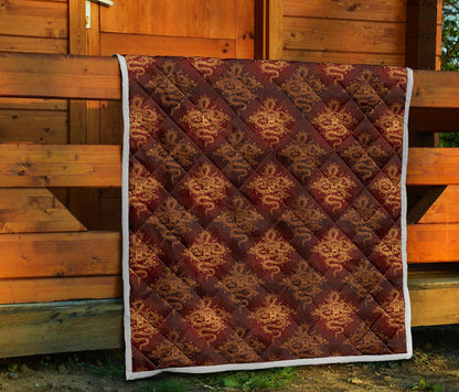 Chinese Dragons Gold Design Premium Quilt-JTAMIGO.COM