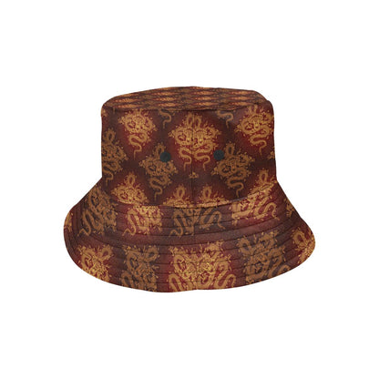 Chinese Dragons Gold Design Unisex Bucket Hat