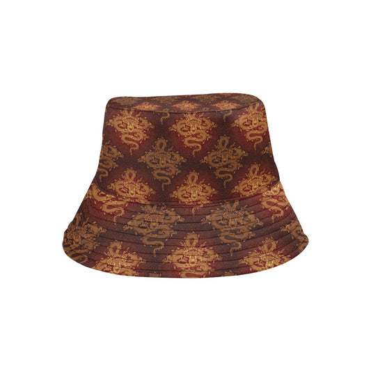 Chinese Dragons Gold Design Unisex Bucket Hat