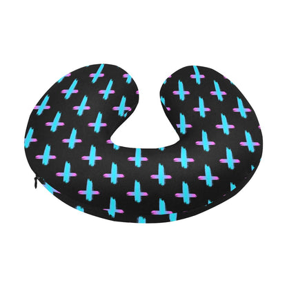 Christian Cross neon Pattern U-Shaped Travel Neck Pillow-JTAMIGO.COM