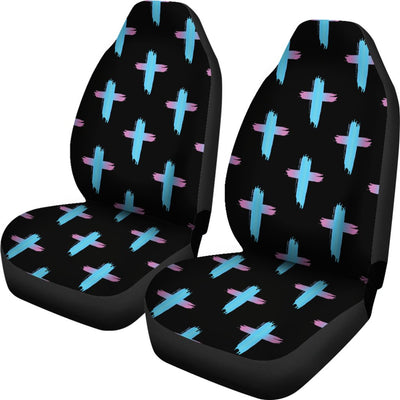 Christian Cross neon Pattern Universal Fit Car Seat Covers