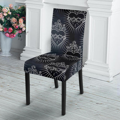 Christian Heart Tattoo Style Dinning Chair Slipper-JTAMIGO.COM
