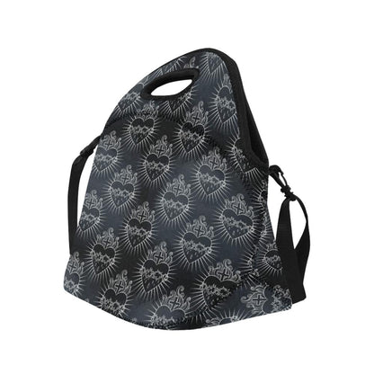 Christian Heart Tattoo Style Neoprene Lunch Bag (Model 1669)(Large)-JTAMIGO.COM
