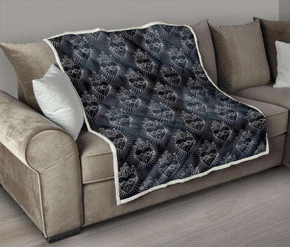 Christian Heart Tattoo Style Premium Quilt-JTAMIGO.COM