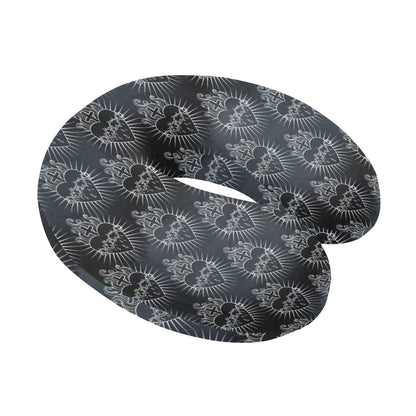 Christian Heart Tattoo Style U-Shaped Travel Neck Pillow-JTAMIGO.COM
