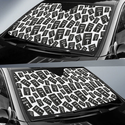 Christian Holy Bible Book Pattern Car Sun Shade For Windshield