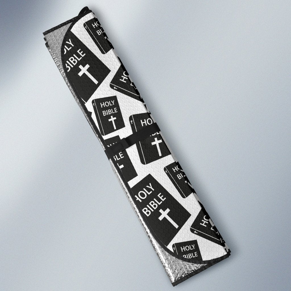 Christian Holy Bible Book Pattern Car Sun Shade For Windshield