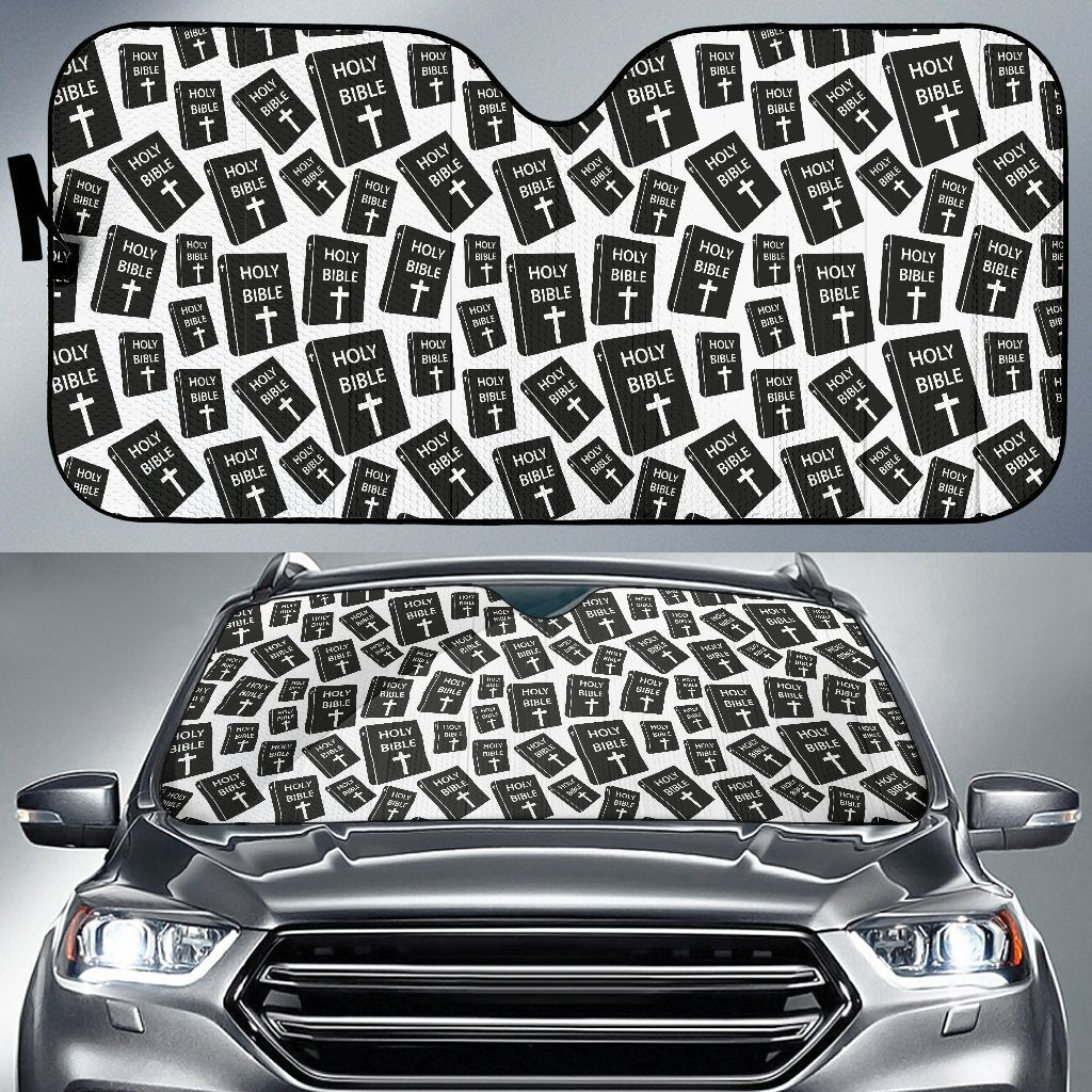 Christian Holy Bible Book Pattern Car Sun Shade For Windshield