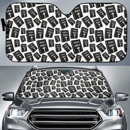 Christian Holy Bible Book Pattern Car Sun Shade For Windshield