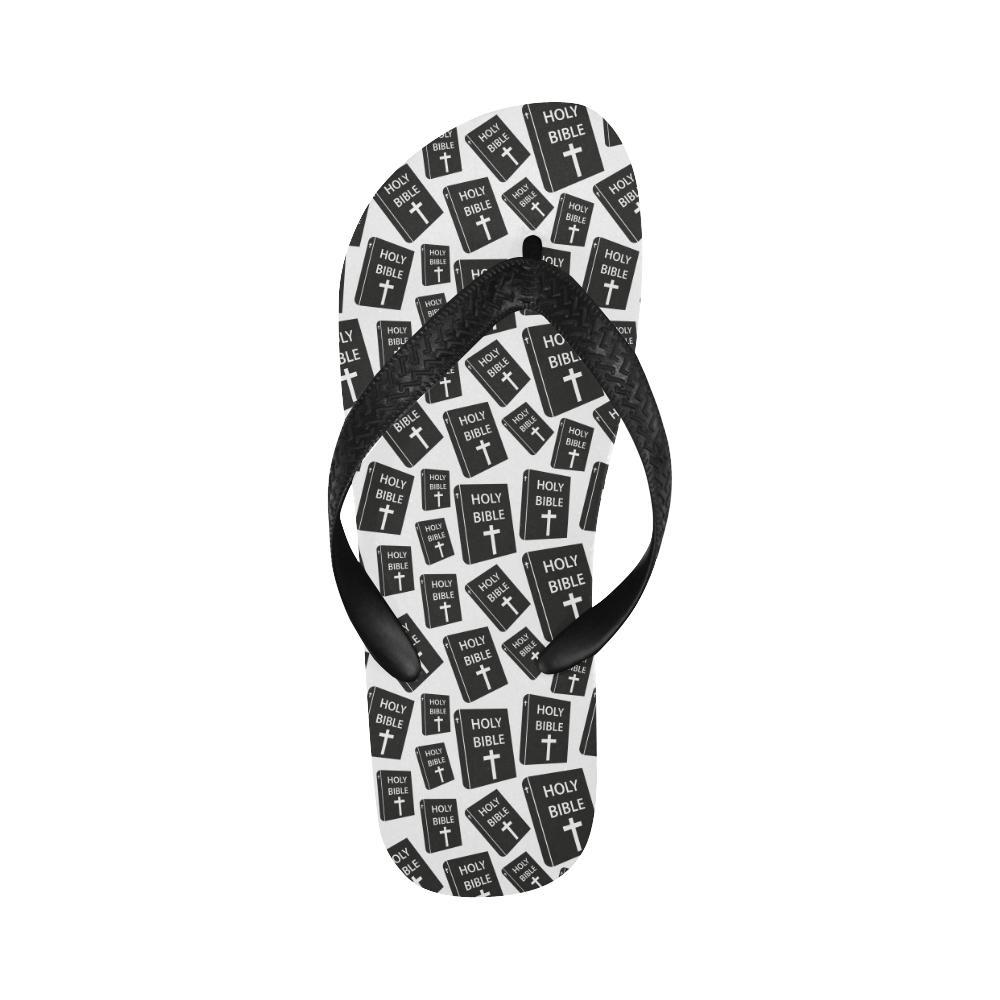 Christian Holy Bible Book Pattern Flip Flops-JTAMIGO.COM