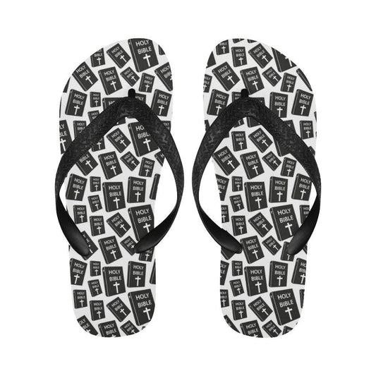 Christian Holy Bible Book Pattern Flip Flops-JTAMIGO.COM