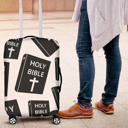 Christian Holy Bible Book Pattern Luggage Cover Protector