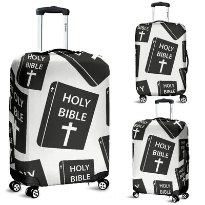 Christian Holy Bible Book Pattern Luggage Cover Protector