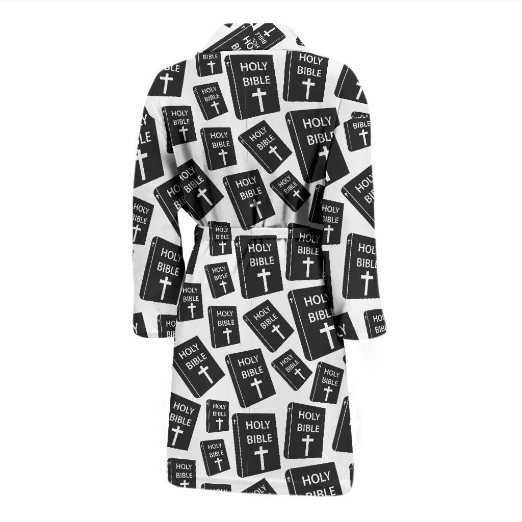 Christian Holy Bible Book Pattern Men Bath Robe-JTAMIGO.COM