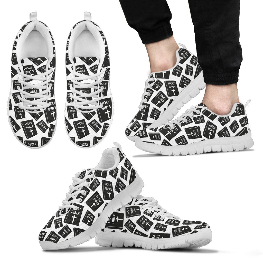 Christian Holy Bible Book Pattern Men Sneakers Shoes