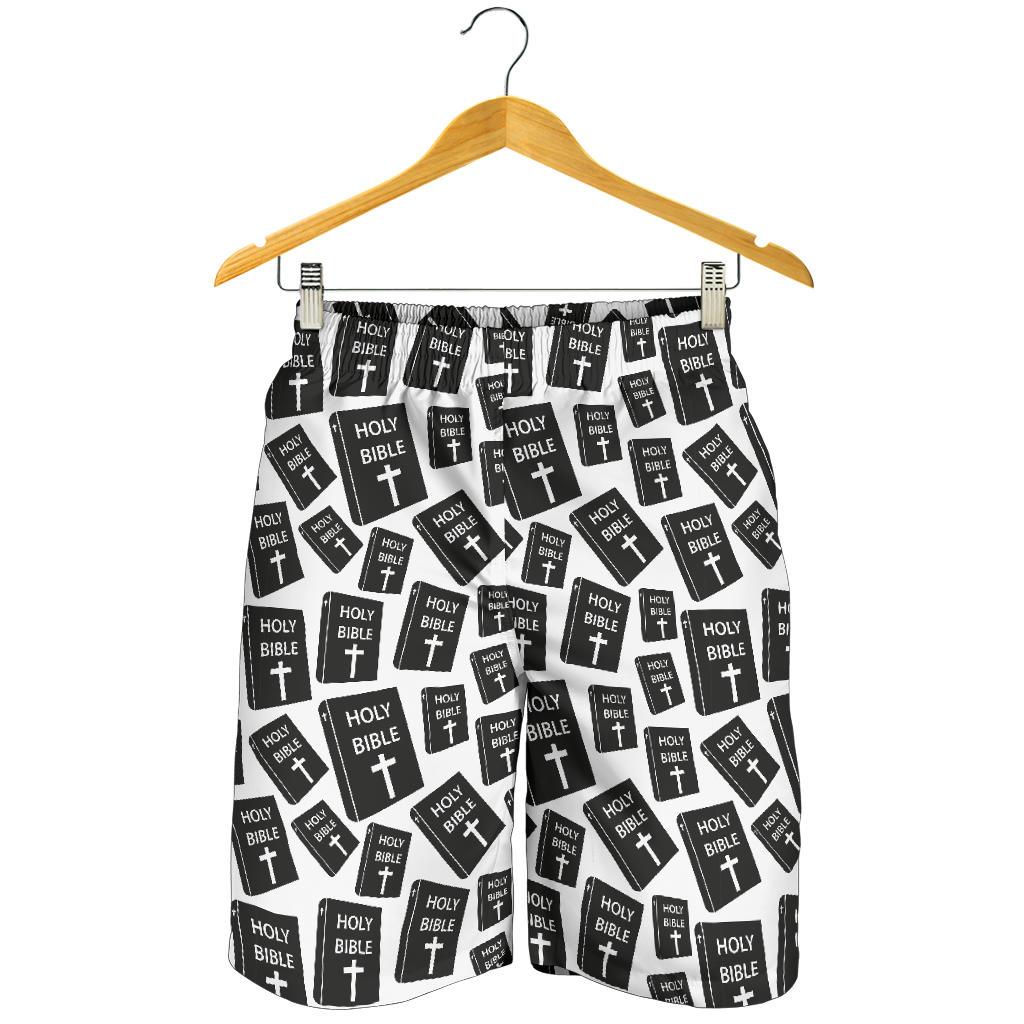 Christian Holy Bible Book Pattern Mens Shorts-JTAMIGO.COM