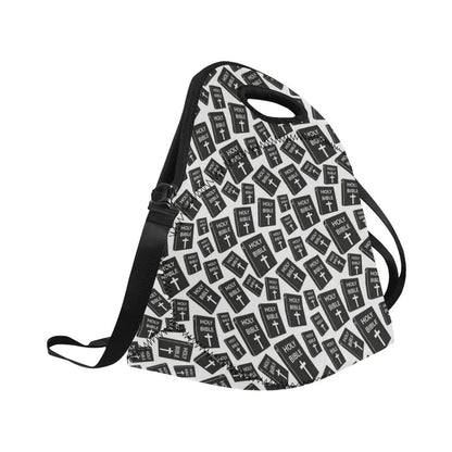Christian Holy Bible Book Pattern Neoprene Lunch Bag (Model 1669)(Large)-JTAMIGO.COM
