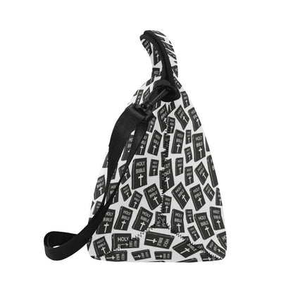 Christian Holy Bible Book Pattern Neoprene Lunch Bag (Model 1669)(Large)-JTAMIGO.COM