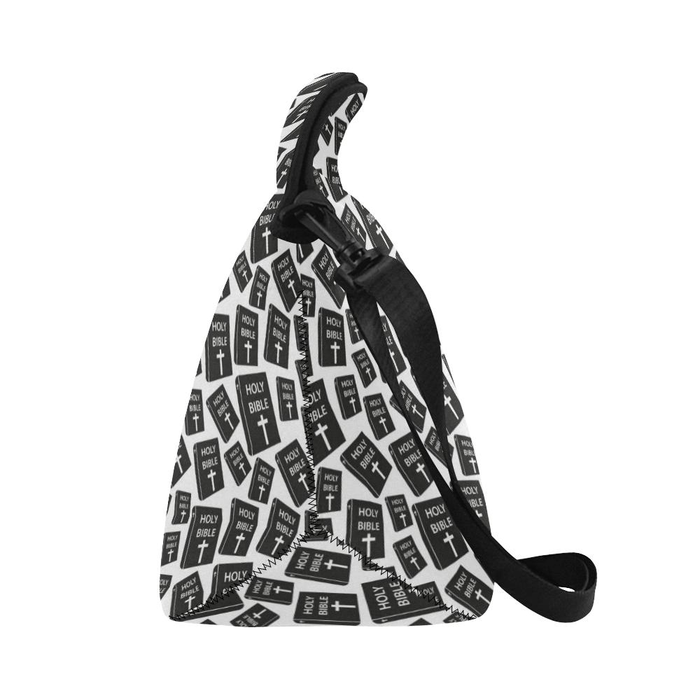 Christian Holy Bible Book Pattern Neoprene Lunch Bag (Model 1669)(Large)-JTAMIGO.COM