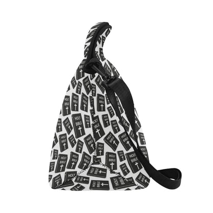 Christian Holy Bible Book Pattern Neoprene Lunch Bag (Model 1669)(Large)-JTAMIGO.COM