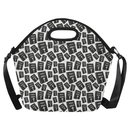 Christian Holy Bible Book Pattern Neoprene Lunch Bag (Model 1669)(Large)-JTAMIGO.COM