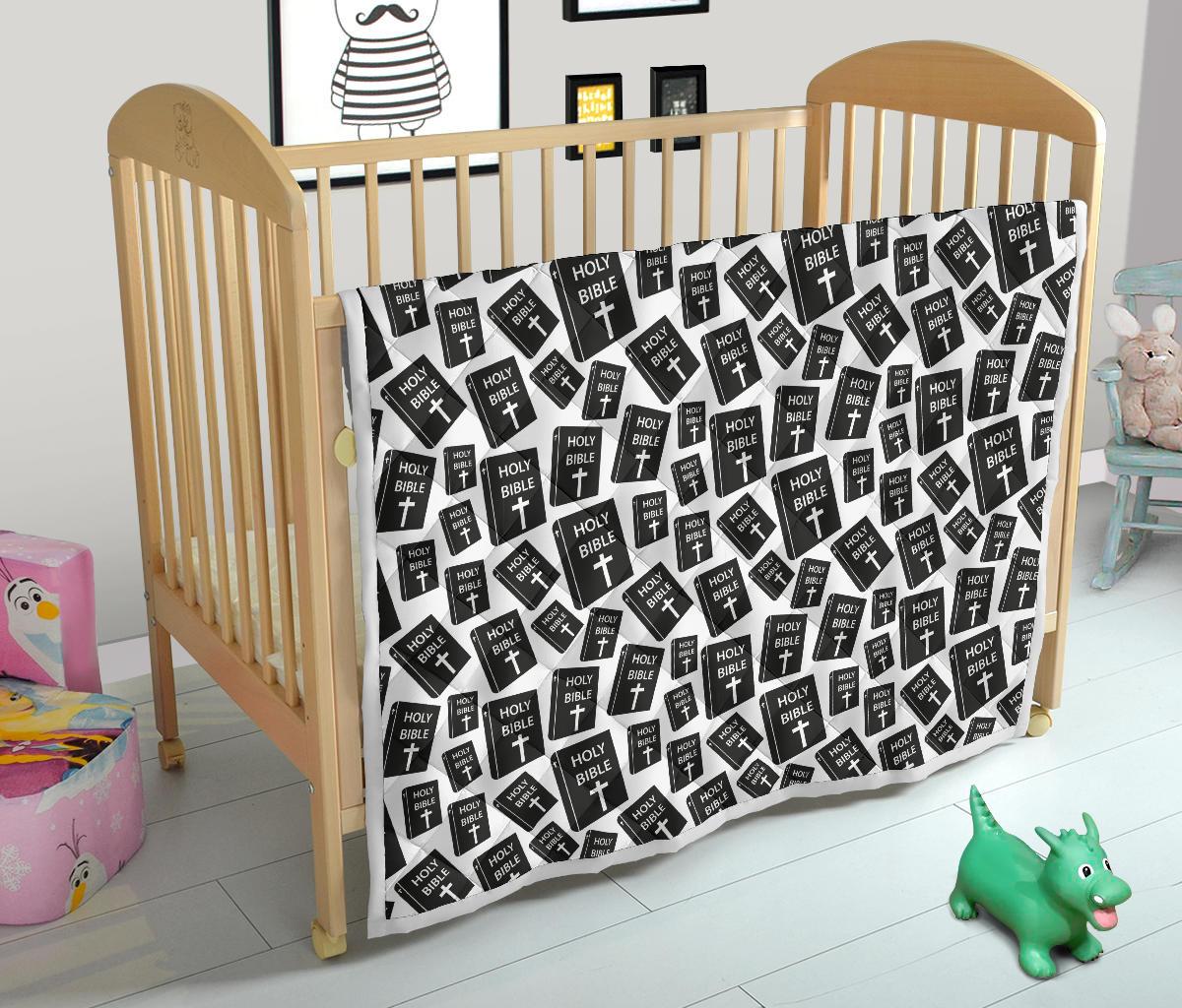 Christian Holy Bible Book Pattern Premium Quilt-JTAMIGO.COM