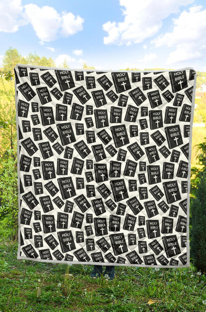 Christian Holy Bible Book Pattern Premium Quilt-JTAMIGO.COM