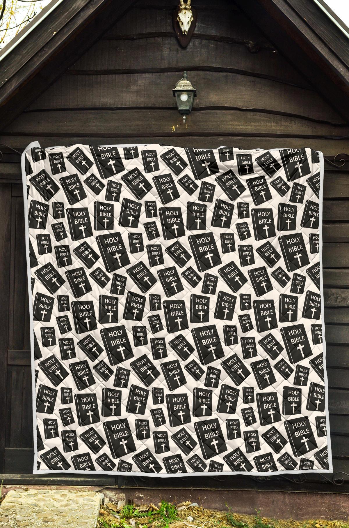 Christian Holy Bible Book Pattern Premium Quilt-JTAMIGO.COM