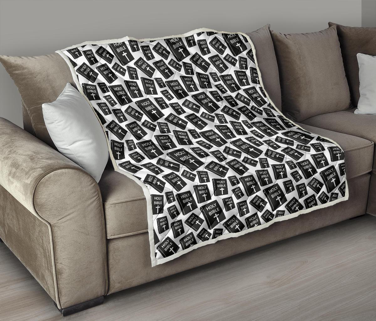 Christian Holy Bible Book Pattern Premium Quilt-JTAMIGO.COM