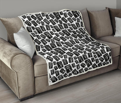 Christian Holy Bible Book Pattern Premium Quilt-JTAMIGO.COM
