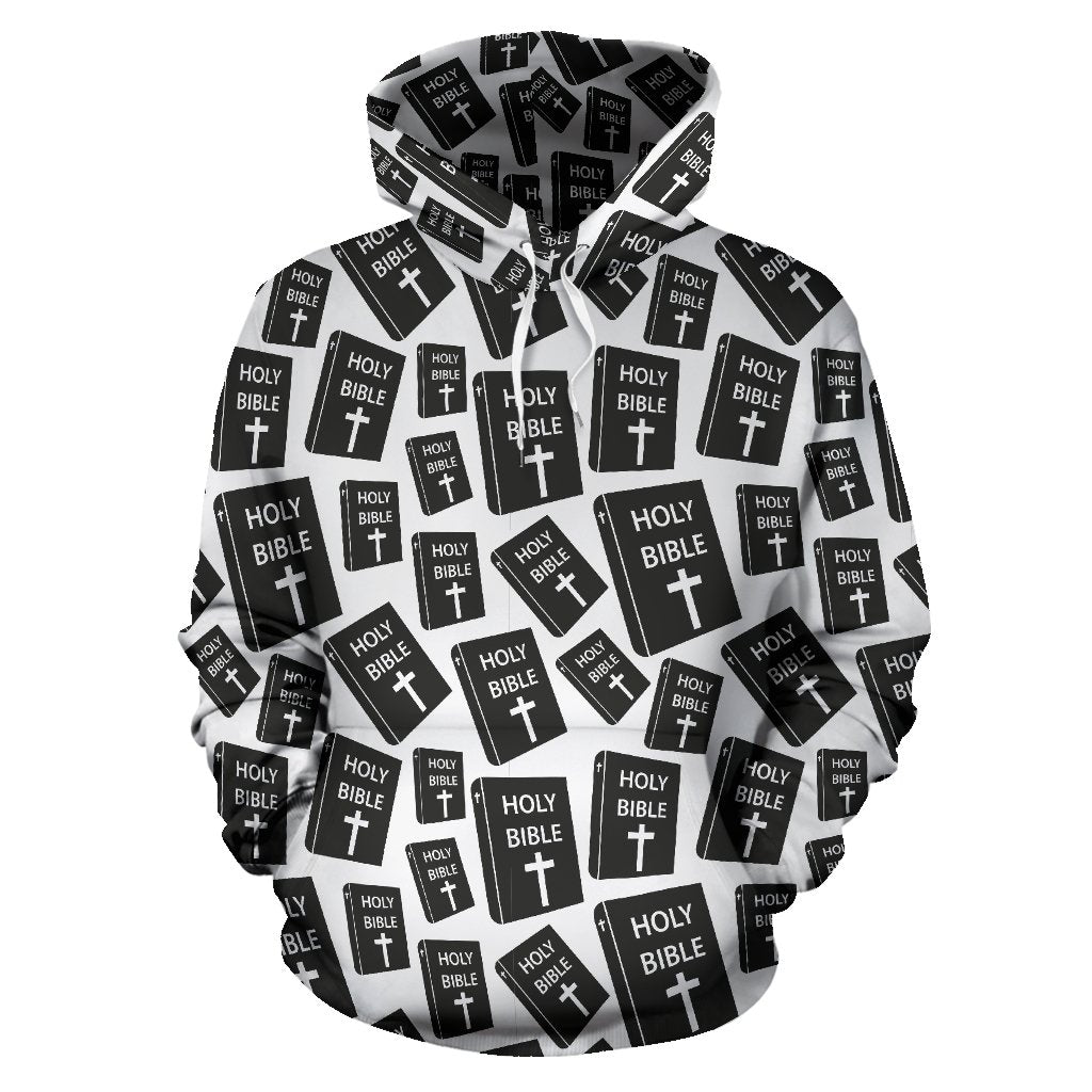 Christian Holy Bible Book Pattern Pullover Hoodie