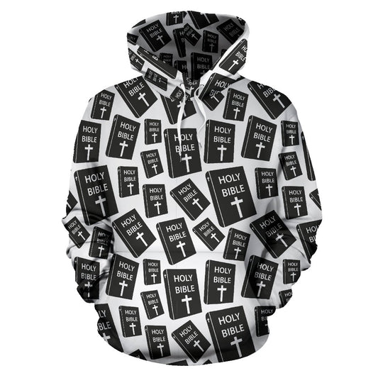 Christian Holy Bible Book Pattern Pullover Hoodie