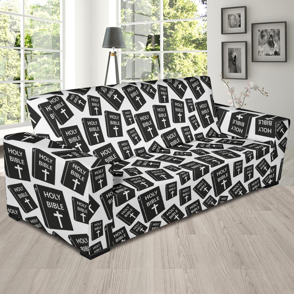 Christian Holy Bible Book Pattern Sofa Slipcover-JTAMIGO.COM