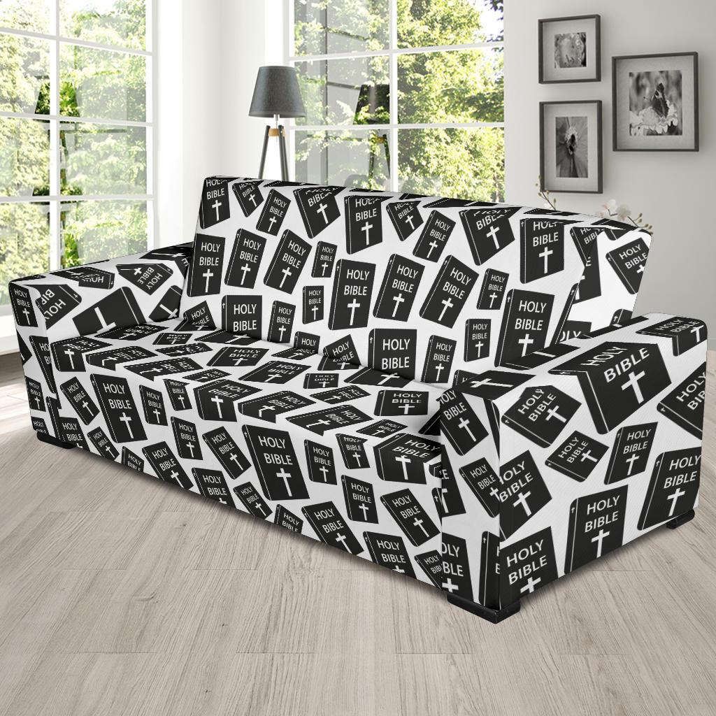 Christian Holy Bible Book Pattern Sofa Slipcover-JTAMIGO.COM