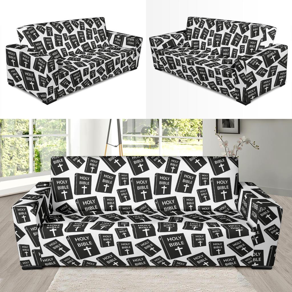 Christian Holy Bible Book Pattern Sofa Slipcover-JTAMIGO.COM