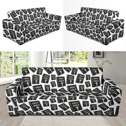 Christian Holy Bible Book Pattern Sofa Slipcover-JTAMIGO.COM