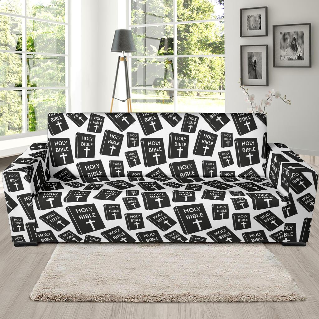Christian Holy Bible Book Pattern Sofa Slipcover-JTAMIGO.COM