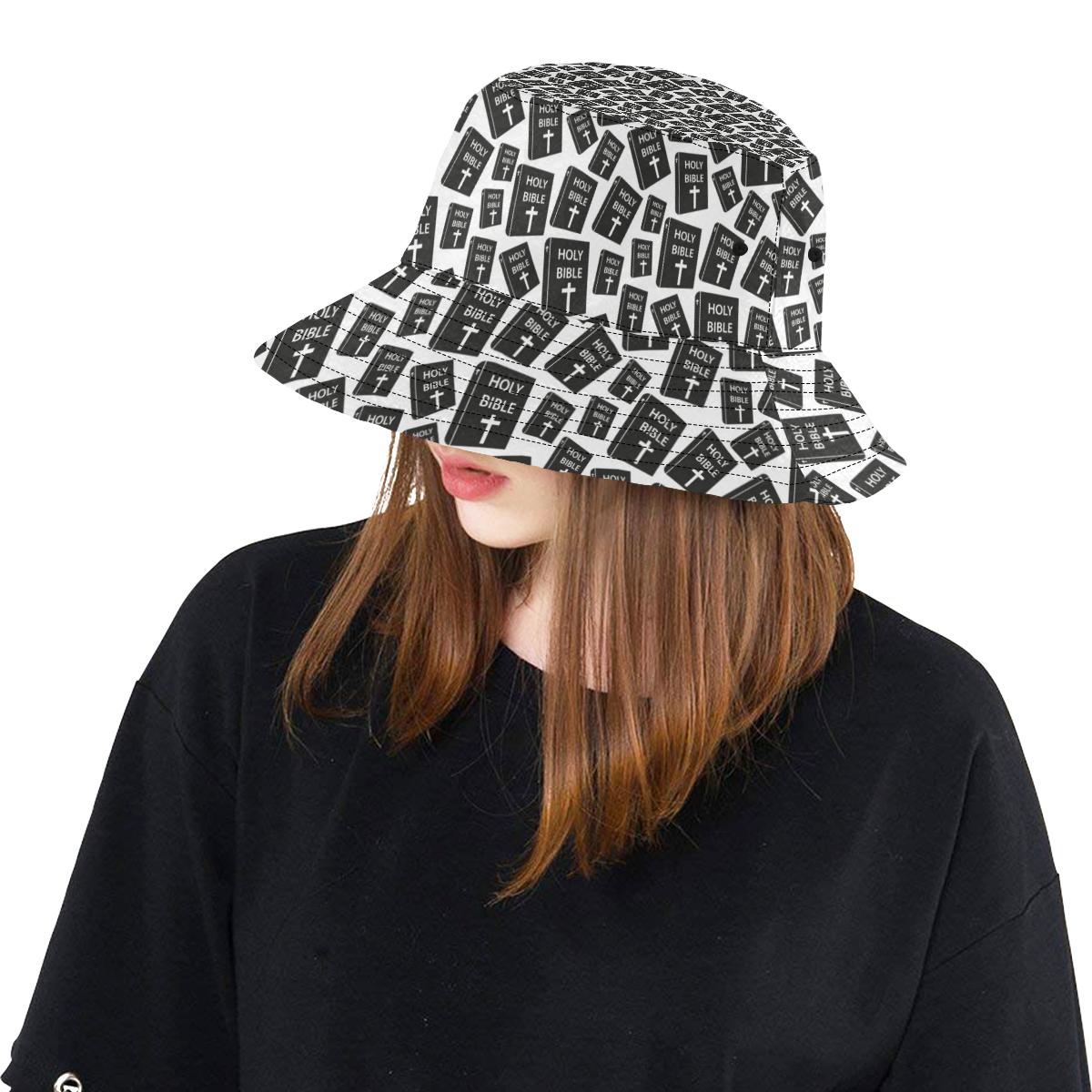 Christian Holy Bible Book Pattern Unisex Bucket Hat