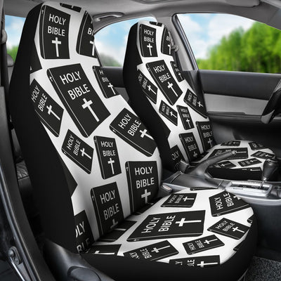 Christian Holy Bible Book Pattern Universal Fit Car Seat Covers