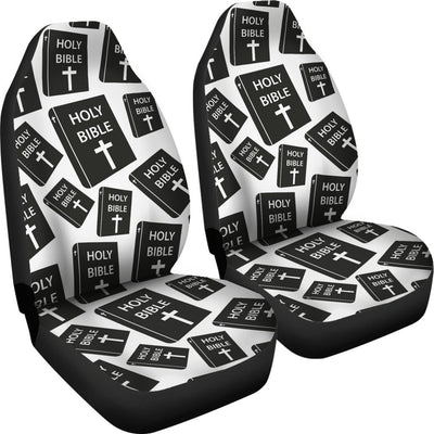Christian Holy Bible Book Pattern Universal Fit Car Seat Covers