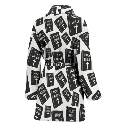 Christian Holy Bible Book Pattern Women Bath Robe-JTAMIGO.COM