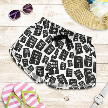 Christian Holy Bible Book Pattern Women Shorts-JTAMIGO.COM