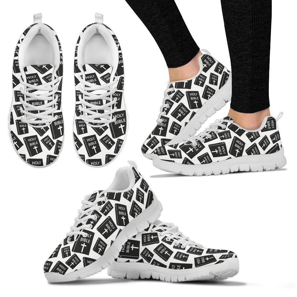Christian Holy Bible Book Pattern Women Sneakers Shoes