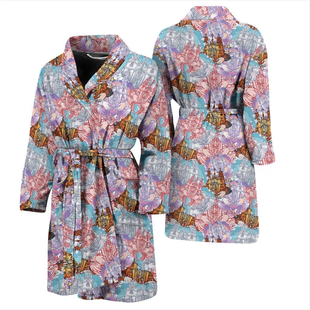 Christian Pattern Print Design 03 Men Bathrobe-JORJUNE.COM