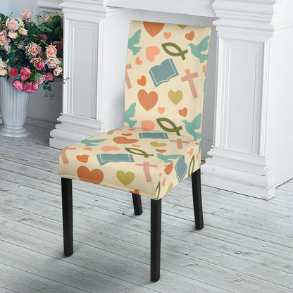 Christian Symbol Pattern Dinning Chair Slipper-JTAMIGO.COM